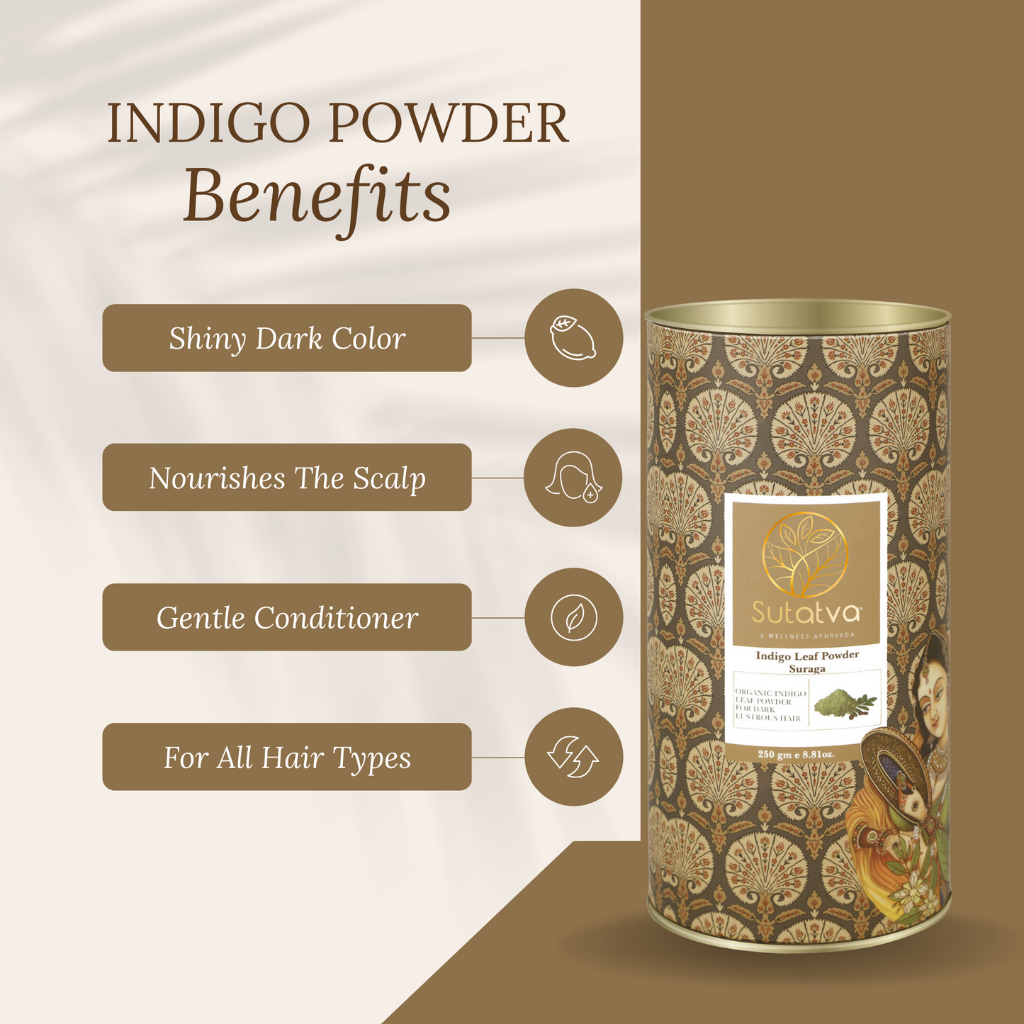 Natural Indigo Leaf Powder (Suraga)