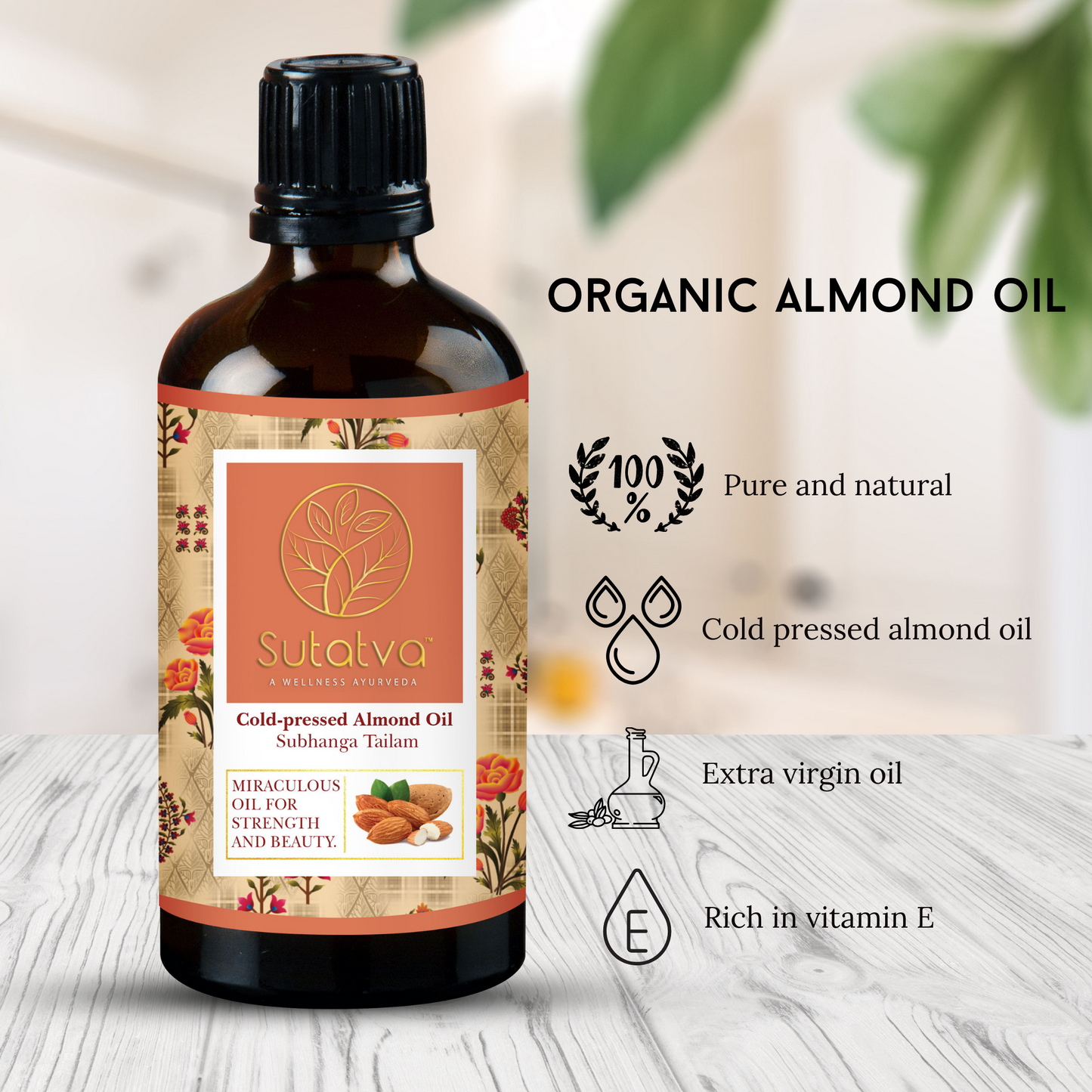 Cold Pressed Almond Oil (Shubhanga Tailam)